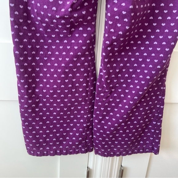 Old Navy Intimates Heart Print Sleep Pajama Pants Purple Sz M - Picture 14 of 16